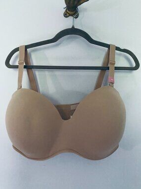 Cacique Lightly Lined Strapless Multi-Way Bra 40G Nude Adjustable Straps